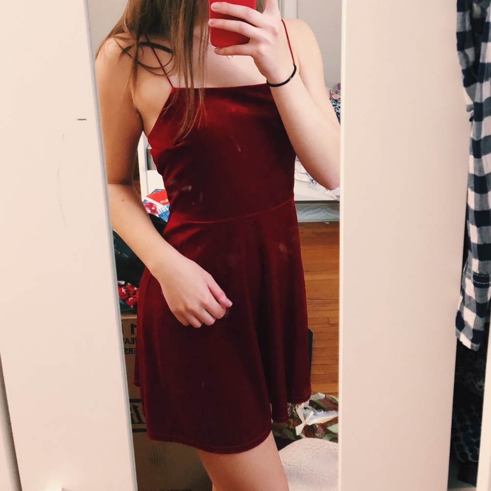 Red Velvet Holiday Skater Dress